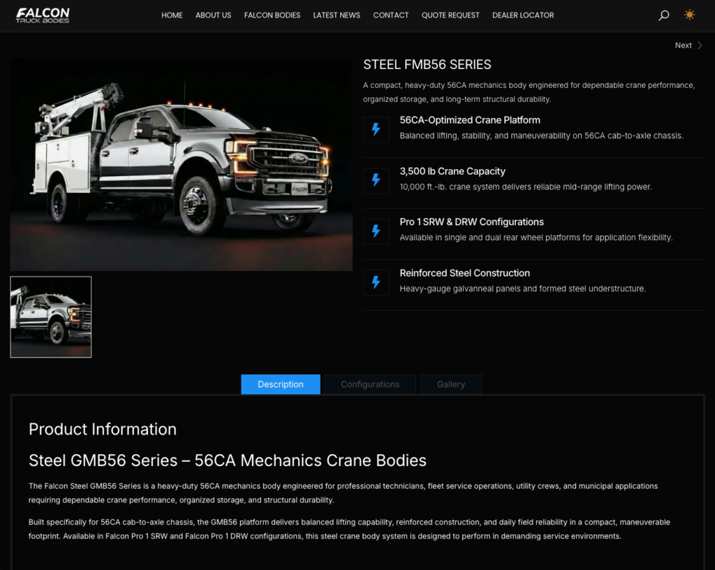 Falcon Truck Bodies screenshot 6