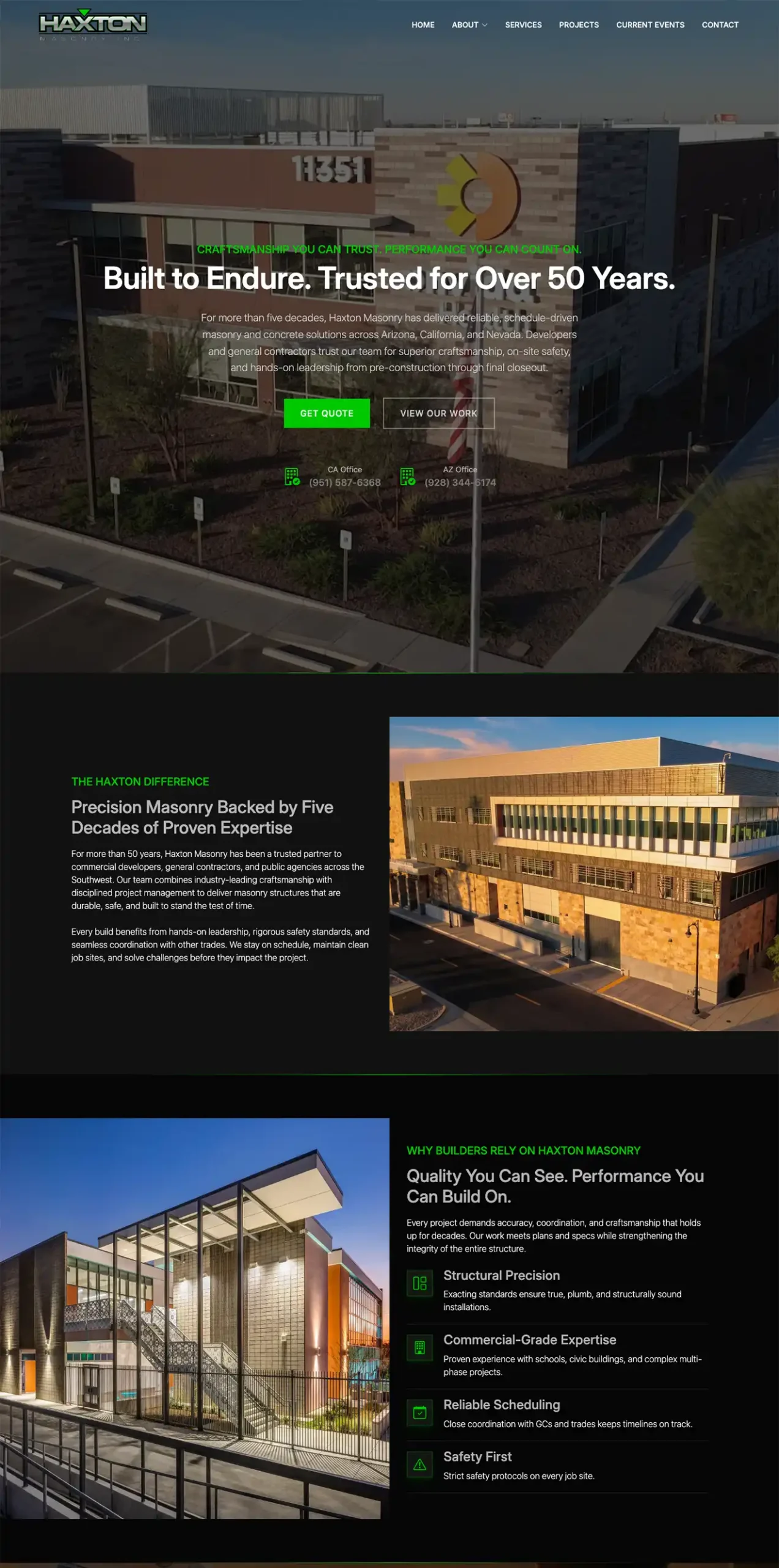 Haxton Masonry website