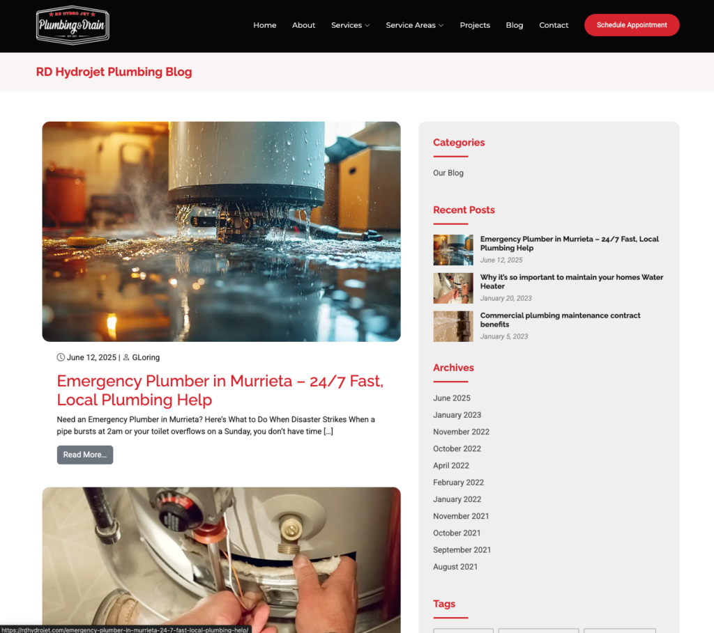 RD Hydrojet Plumbing & Drain screenshot 4