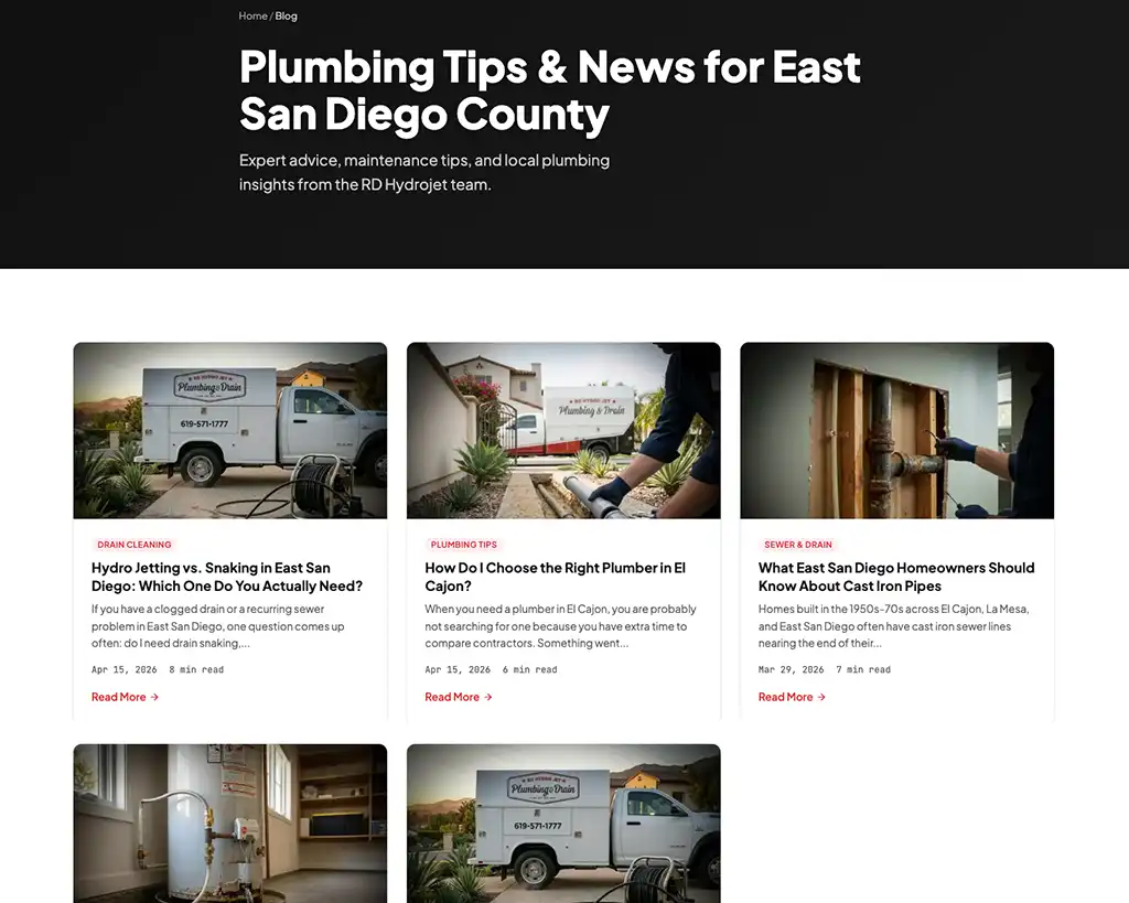 RD Hydrojet Plumbing & Drain East screenshot 5
