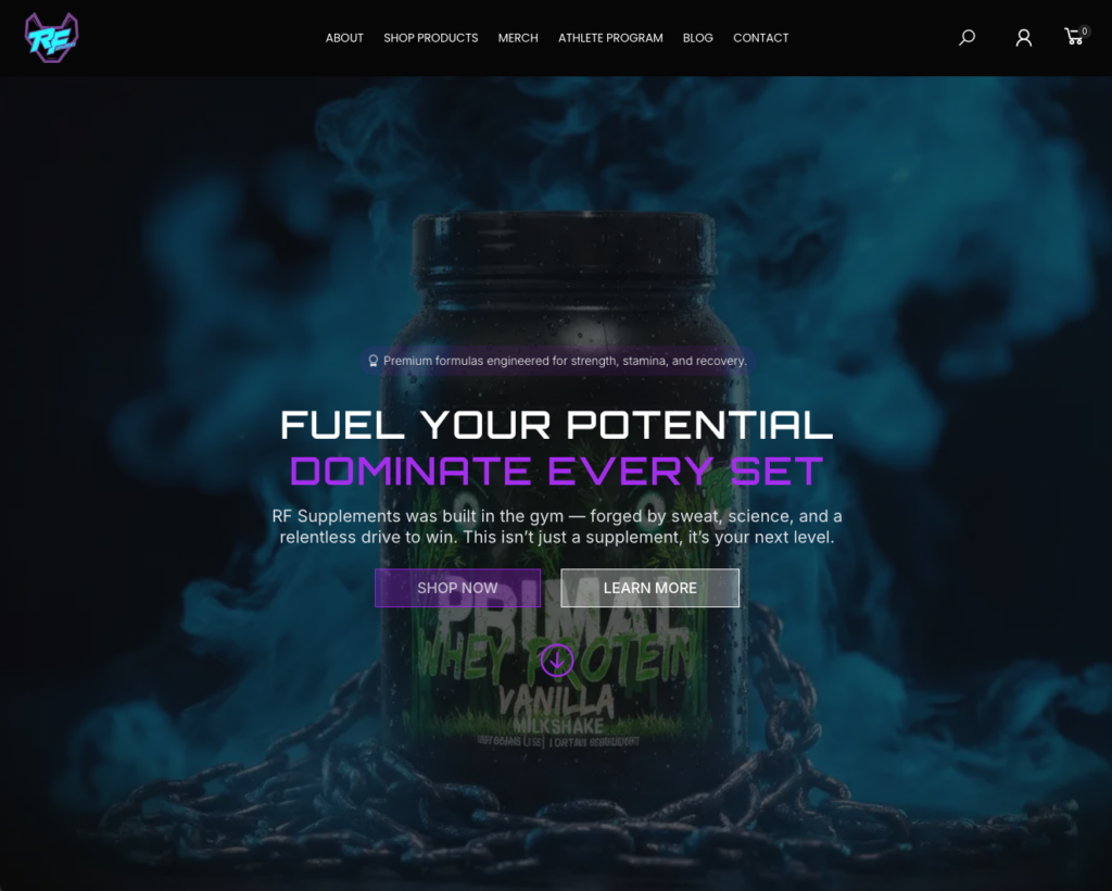 RF Supplements website