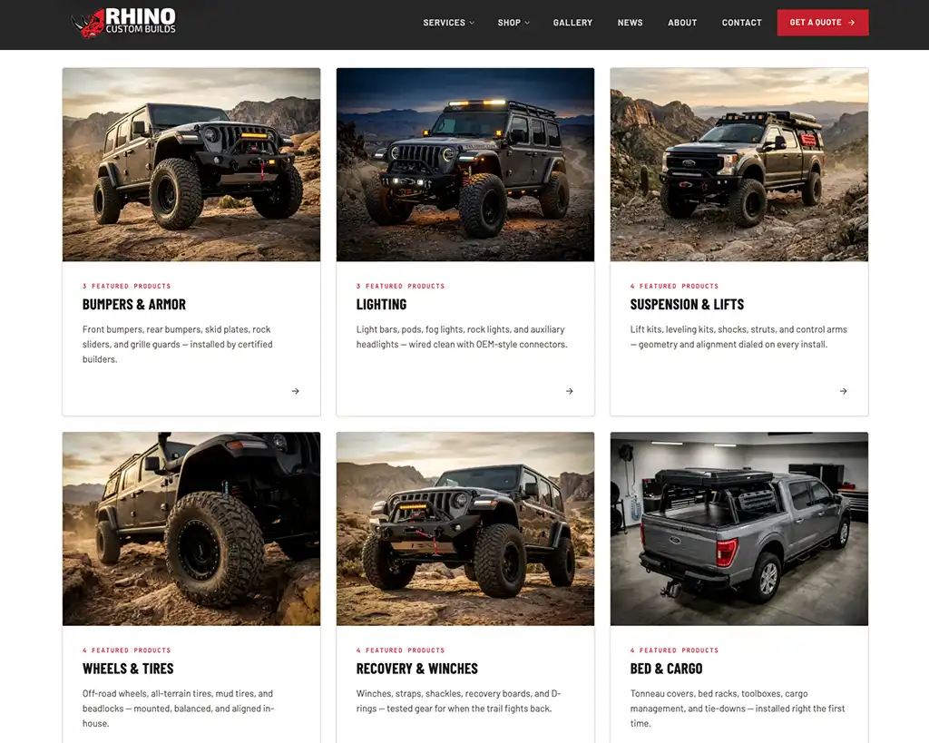 Rhino Custom Builds screenshot 3