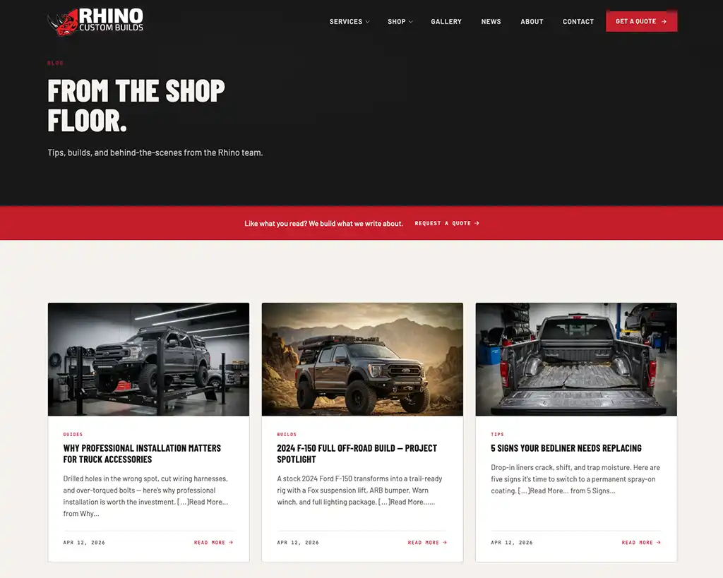 Rhino Custom Builds screenshot 7