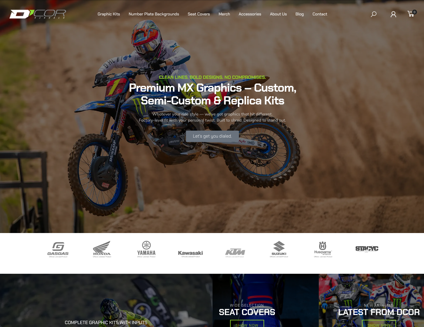 D’Cor Visuals website project screenshot