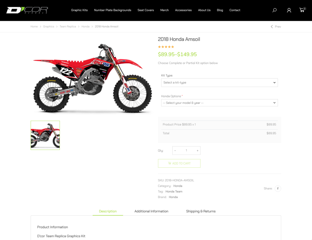 D’Cor Visuals website project view 4