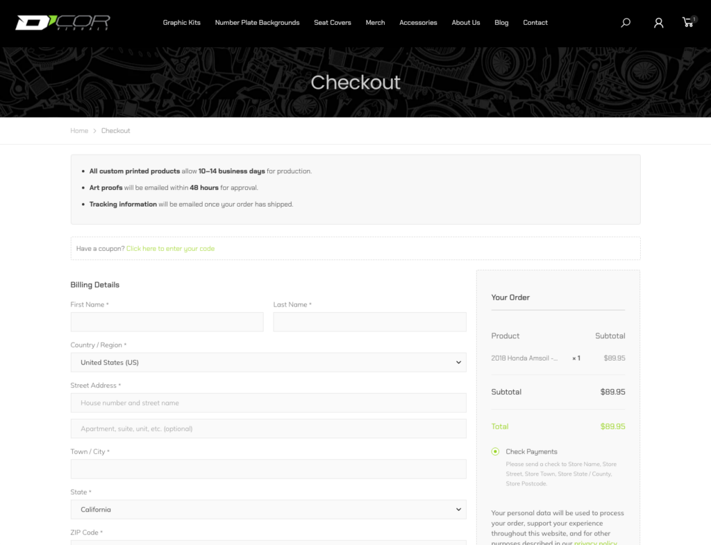 D’Cor Visuals website project view 6