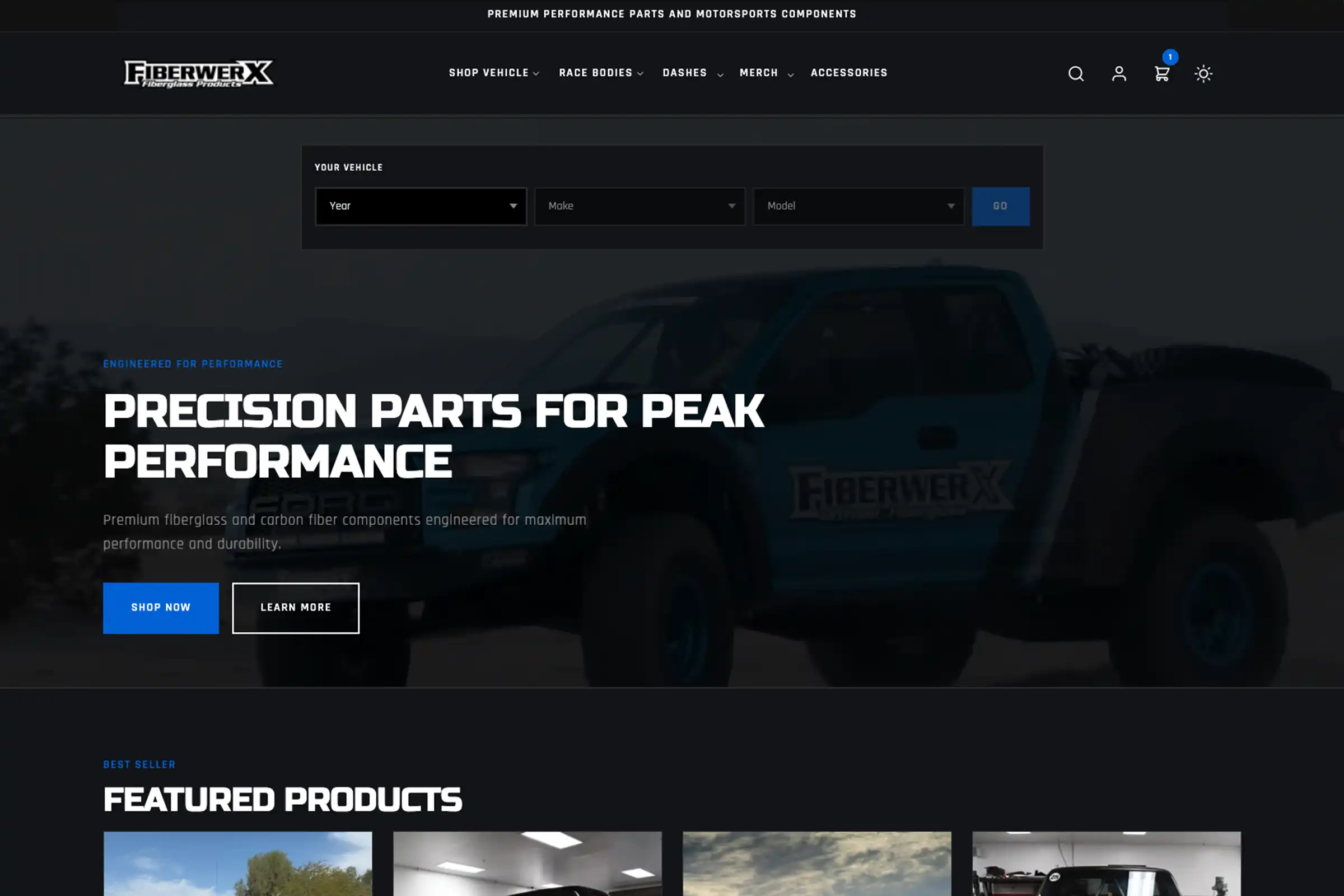 Fiberwerx website project screenshot