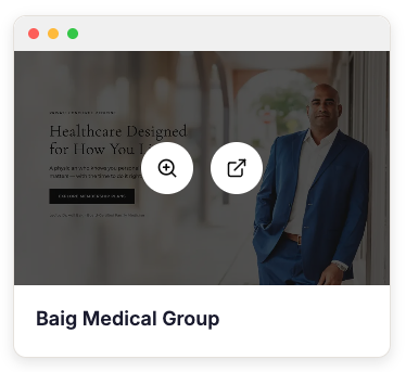 GSL Design portfolio card for Baig Medical Group.